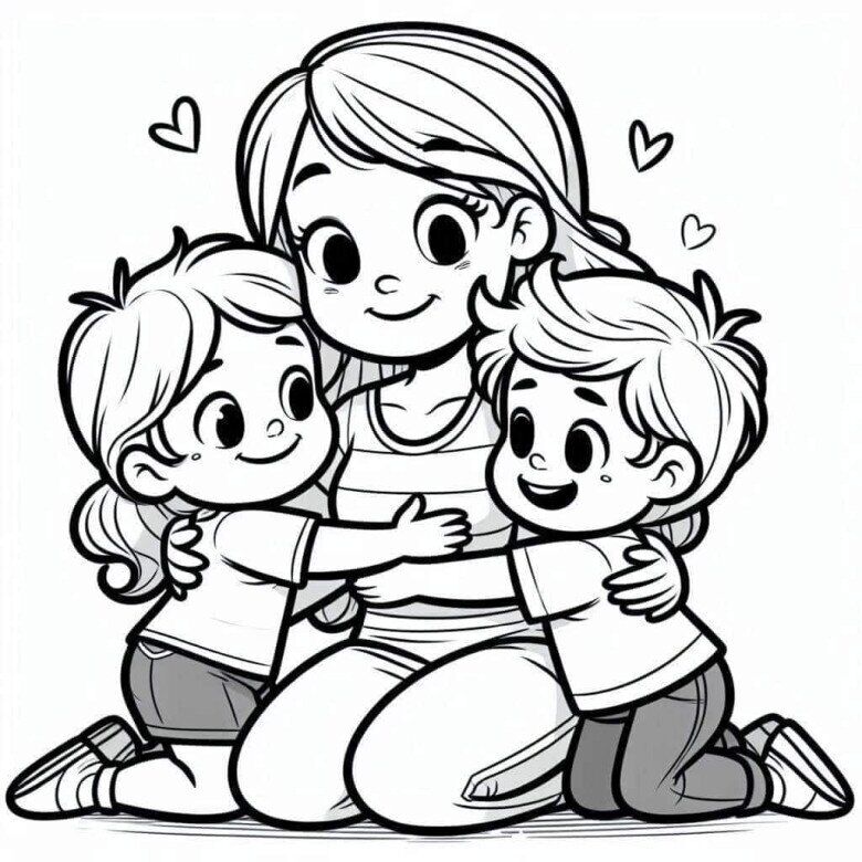 Tranh tô màu theo chủ đề: Gợi ý 20 mẫu tranh tô màu bé làm thiệp tặng mẹ - 16