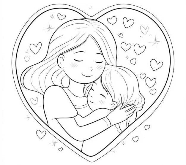 Tranh tô màu theo chủ đề: Gợi ý 20 mẫu tranh tô màu bé làm thiệp tặng mẹ - 3