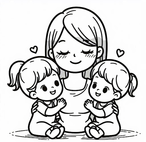 Tranh tô màu theo chủ đề: Gợi ý 20 mẫu tranh tô màu bé làm thiệp tặng mẹ - 7