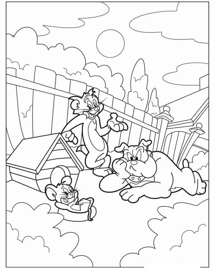 Tranh tô màu &#39;&#39;Tom và Jerry&#39;&#39; tinh nghịch, bé mầm non thỏa thích tạo ra bức tranh vui nhộn - 10