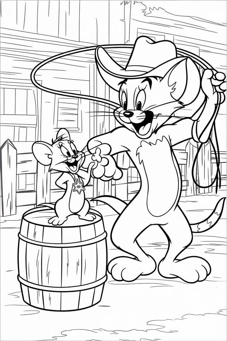 Tranh tô màu &#39;&#39;Tom và Jerry&#39;&#39; tinh nghịch, bé mầm non thỏa thích tạo ra bức tranh vui nhộn - 14