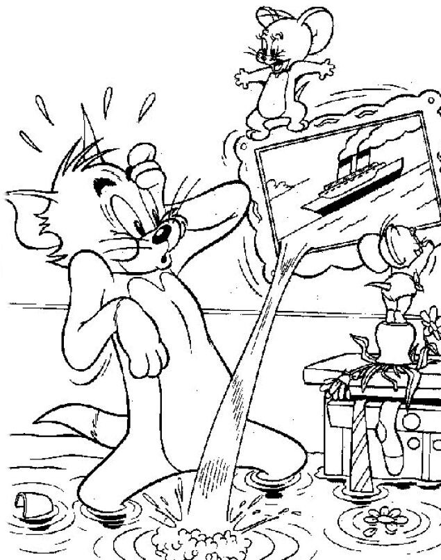 Tranh tô màu &#39;&#39;Tom và Jerry&#39;&#39; tinh nghịch, bé mầm non thỏa thích tạo ra bức tranh vui nhộn - 17