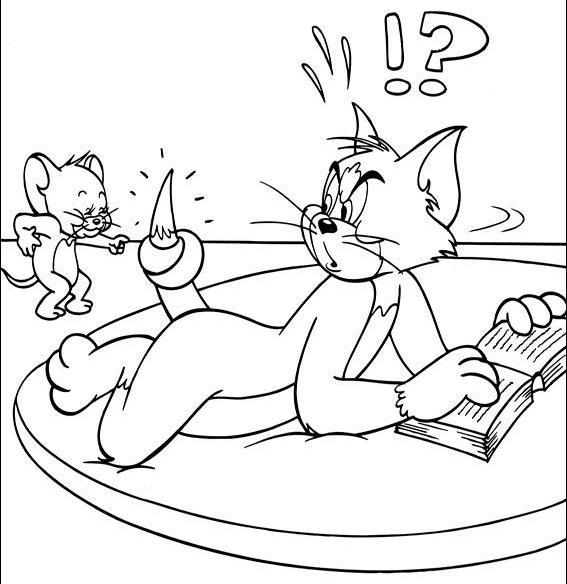 Tranh tô màu &#39;&#39;Tom và Jerry&#39;&#39; tinh nghịch, bé mầm non thỏa thích tạo ra bức tranh vui nhộn - 18
