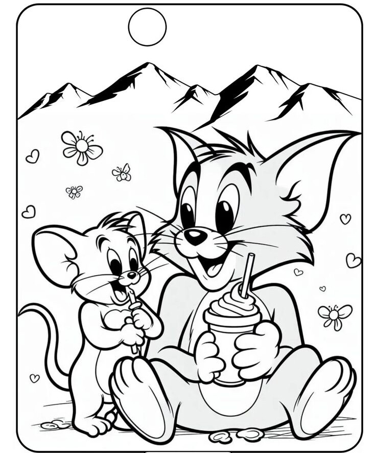 Tranh tô màu &#39;&#39;Tom và Jerry&#39;&#39; tinh nghịch, bé mầm non thỏa thích tạo ra bức tranh vui nhộn - 4