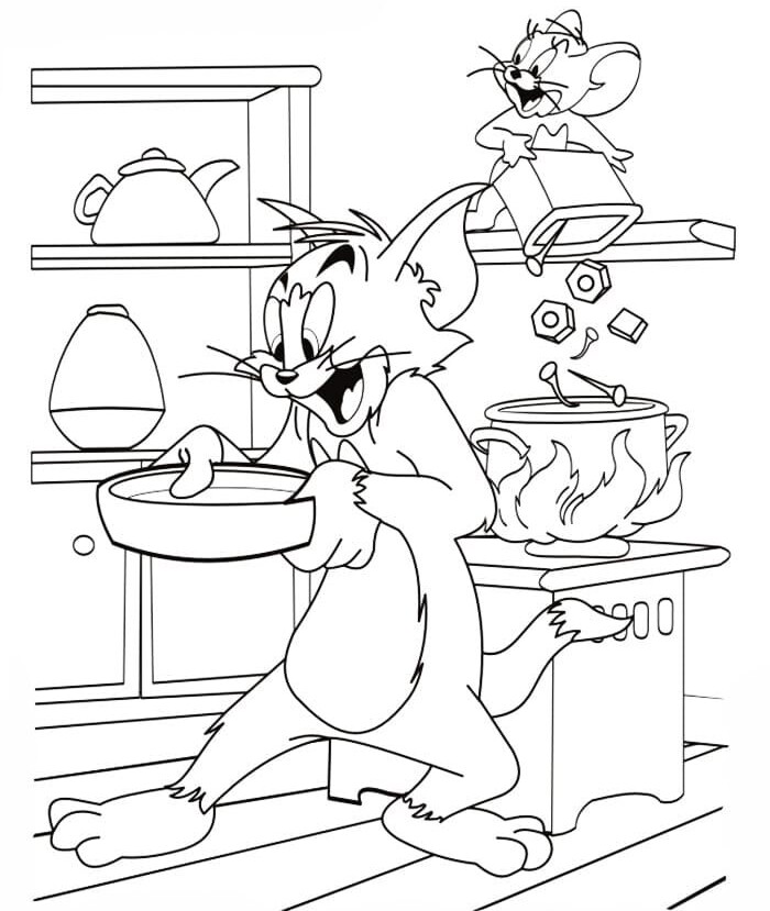 Tranh tô màu &#39;&#39;Tom và Jerry&#39;&#39; tinh nghịch, bé mầm non thỏa thích tạo ra bức tranh vui nhộn - 9