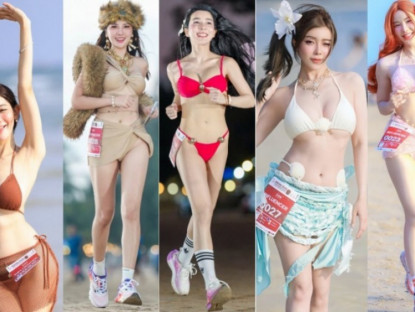 Thể thao - Dàn mỹ nhân mặc bikini khoe sắc, đua tài ở giải chạy bộ "có 1 không 2"