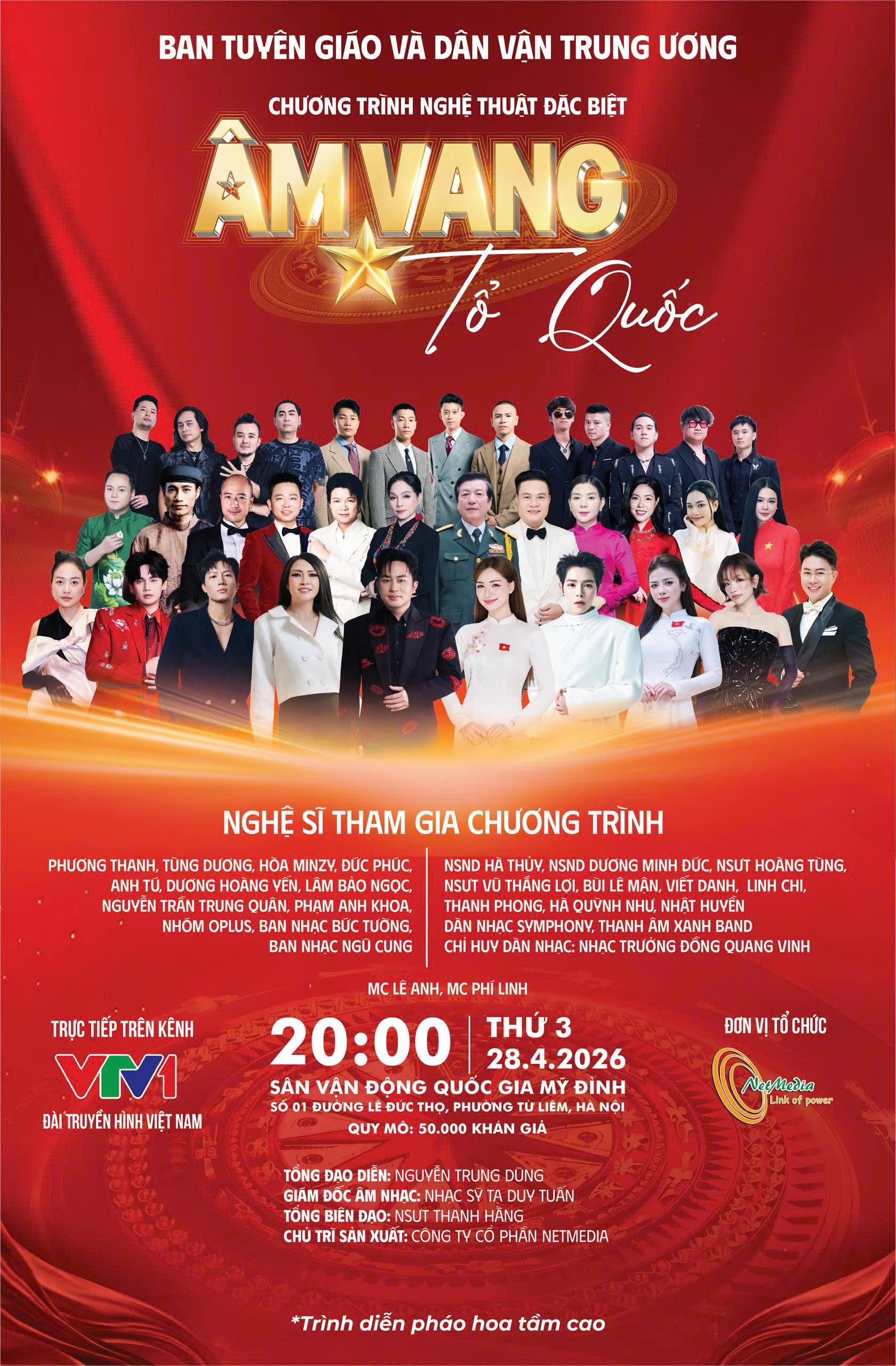 Hơn 2.000 nghệ sĩ, diễn viên sẽ tham gia chương trình nghệ thuật chính luận đặc biệt “Âm vang Tổ quốc” - 1