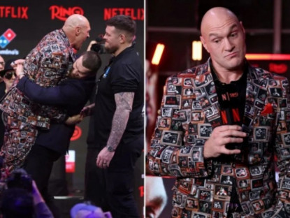 Thể thao - "Vua giang hồ" Fury tái xuất boxing, nặng 120kg vẫn bị nhấc bổng như em bé