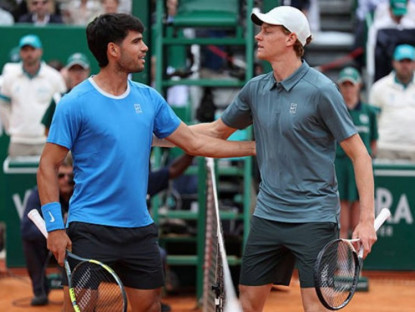 Thể thao - Video tennis Alcaraz - Sinner: 2 lần ngược dòng, bản lĩnh tân vương (CK Monte Carlo)