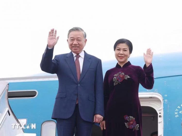 Tổng Bí thư, Chủ tịch nước Tô Lâm và Phu nhân bắt đầu thăm cấp Nhà nước đến Trung Quốc