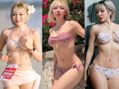 Thể thao - Nữ ca sĩ mặc bikini gợi cảm, khiến cả giải chạy nội y "đứng hình" dõi theo