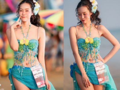 Thể thao - Mỹ nhân mặc bikini "nàng tiên cá", gây xốn xang ở sự kiện chạy bộ nội y