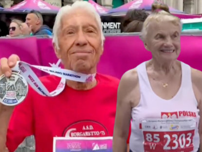 Thể thao - Cụ bà 89 tuổi đoạt 800 huy chương điền kinh, cụ ông 90 tuổi chạy 42km "như bay"