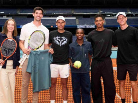 Bellingham bắt cặp Sinner đấu tennis với Nadal & Courtois, 