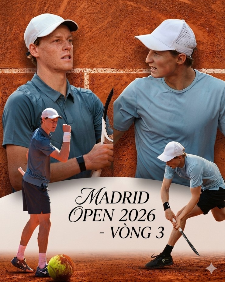 Tennis đỉnh cao Madrid Open: Sinner thị uy trước hiện tượng, Fonseca đại chiến đàn em Nadal - 1
