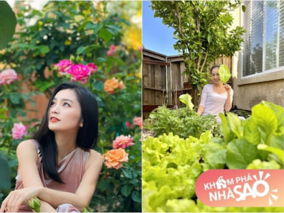 Gia đình - Khung cảnh bình yên nơi Diệu Hương đang sinh sống, có khu vườn xanh mướt đầy hoa thơm và rau trái