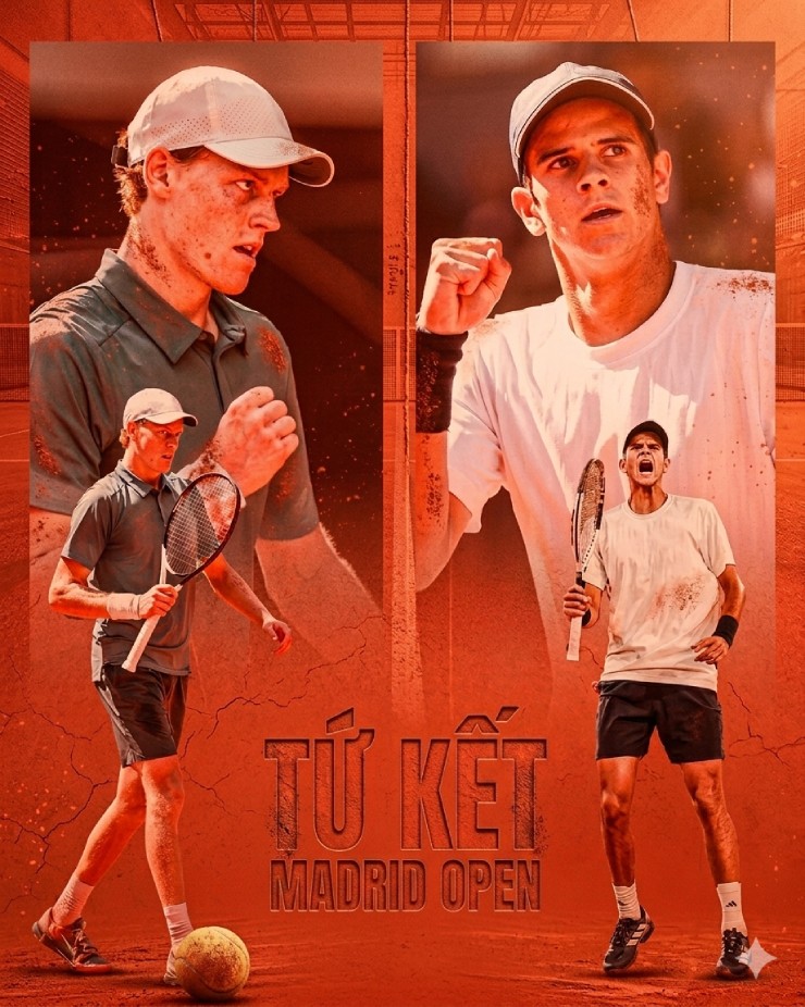 Tennis đỉnh cao Madrid Open: Sinner đấu "truyền nhân Nadal", Fils đụng độ Lehecka - 1