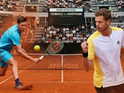 Thể thao - Đỉnh cao tennis Rome Open: Hurkacz thử lửa Hanfmann, hiện tượng Blockx lại ra oai