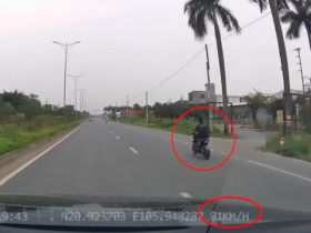 Clip: Thanh niên phóng xe điện gần 90km/h, tài xế ô tô hú hồn khi bị 