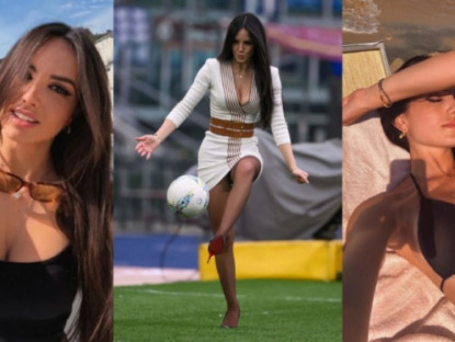 Thể thao - Nữ MC gợi cảm gây sốt tennis Rome Open, đi giày cao gót tâng bóng điêu luyện
