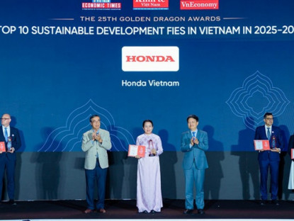 Thông tin doanh nghiệp - Honda Việt Nam đạt Top 10 phát triển bền vững giải Rồng Vàng 2026