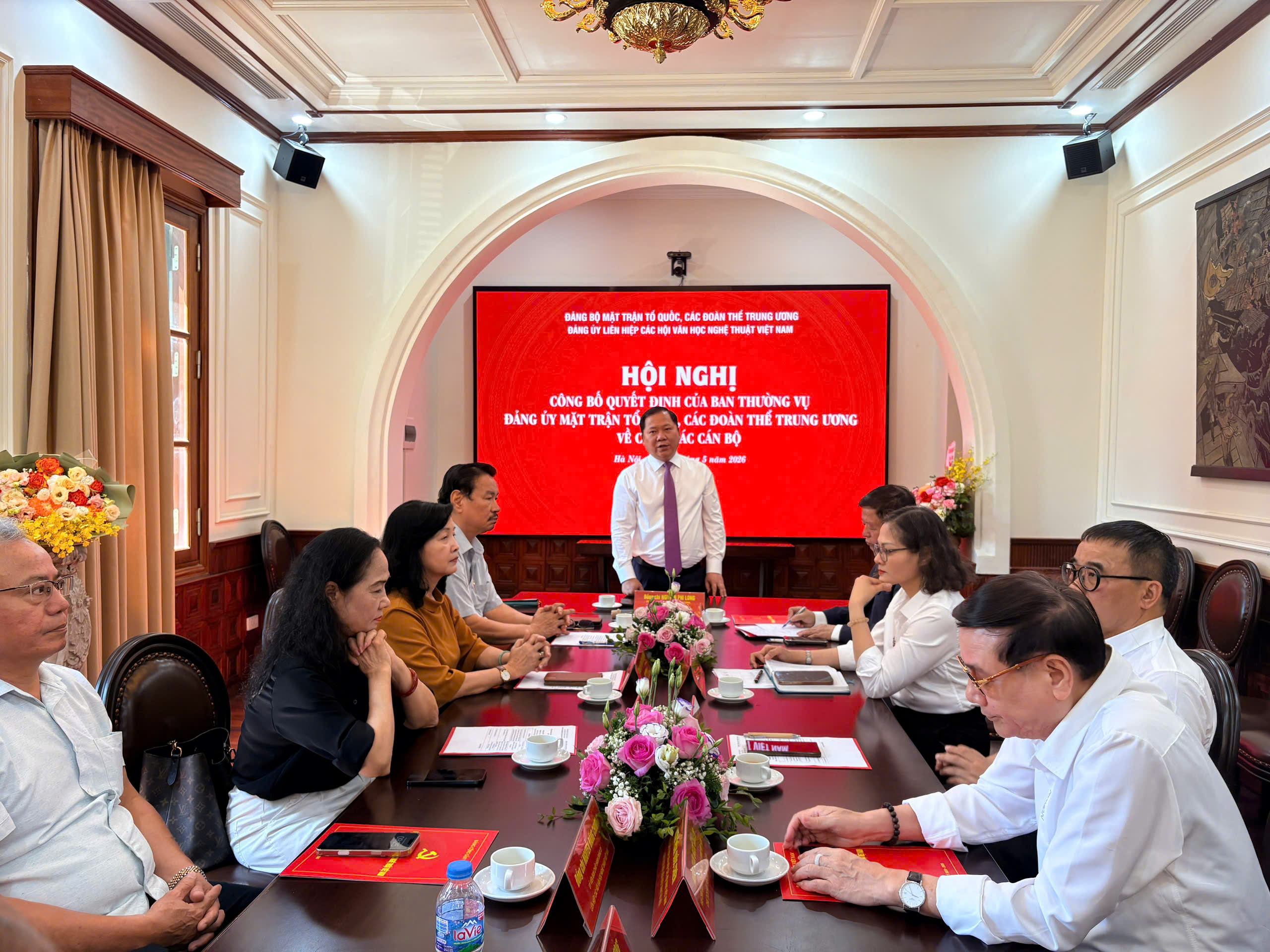 Công bố Quyết định của Ban Thường vụ Đảng ủy Mặt trận Tổ quốc, các đoàn thể Trung ương về công tác cán bộ đối với Bí thư Đảng ủy Liên hiệp các Hội VHNT Việt Nam nhiệm kỳ 2025-2030  - 3