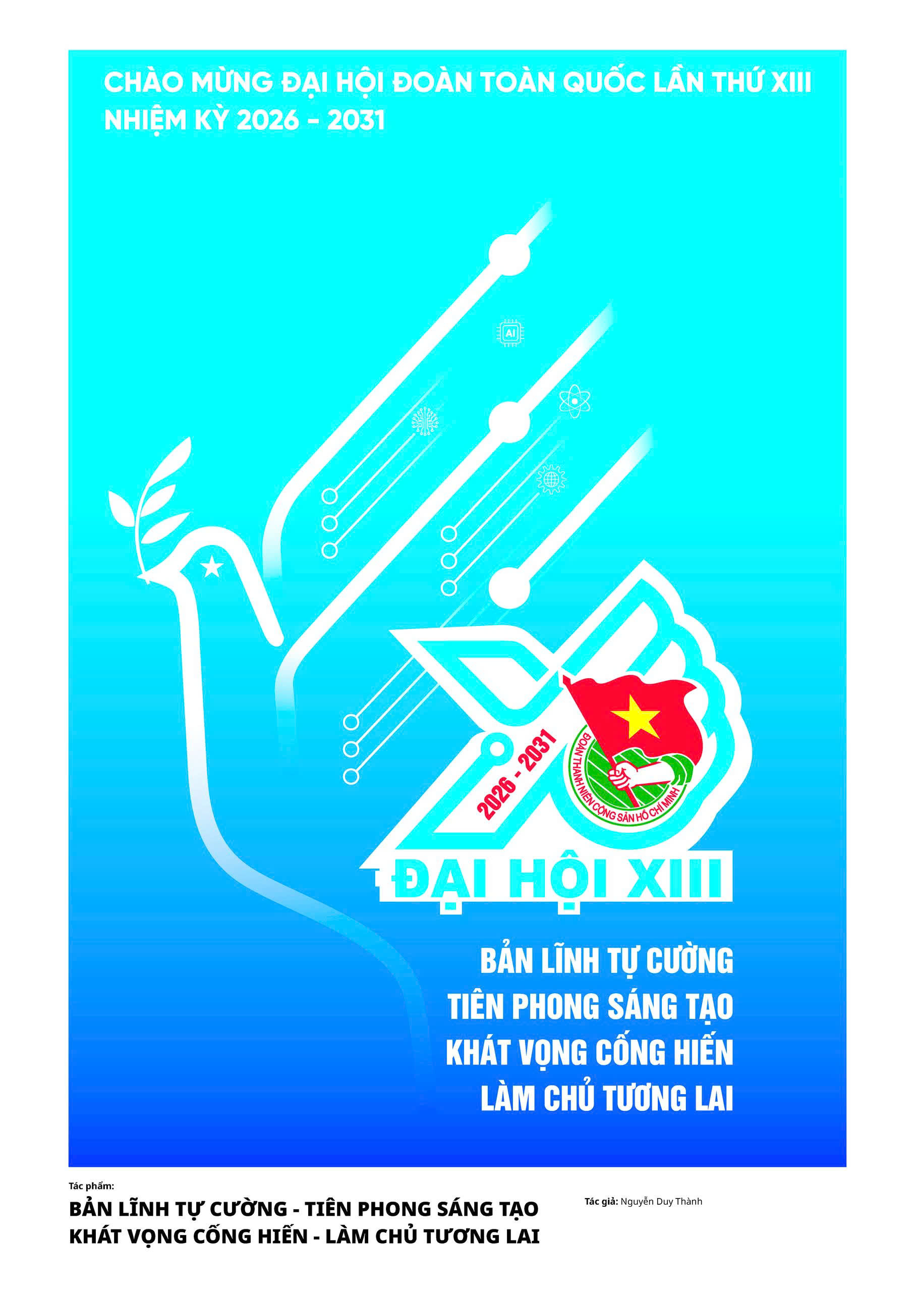 Tranh cổ động góp phần cổ vũ, lan tỏa tinh thần Đại hội Đoàn toàn quốc lần thứ XIII - 4