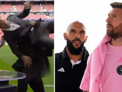 Thể thao - Vệ sĩ Messi khoe kĩ năng võ thuật thượng thừa, vác nhà báo "đuổi" khỏi sóng truyền hình