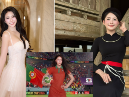 Thể thao - Á khôi người Tày "mê mệt" Ronaldo, cháy hết mình vì ĐT Bồ Đào Nha ở World Cup