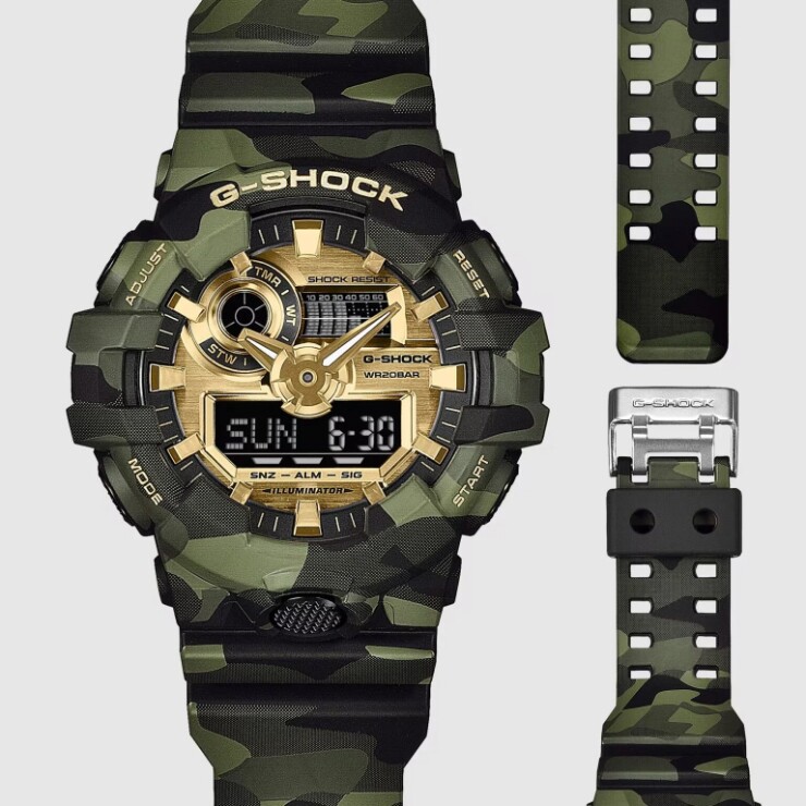 Loạt G-Shock mới của Casio gây chú ý với thiết kế ngụy trang pha sắc vàng - 3