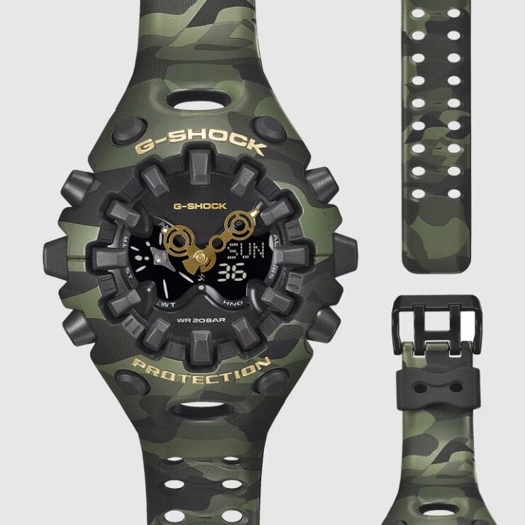 Loạt G-Shock mới của Casio gây chú ý với thiết kế ngụy trang pha sắc vàng - 4