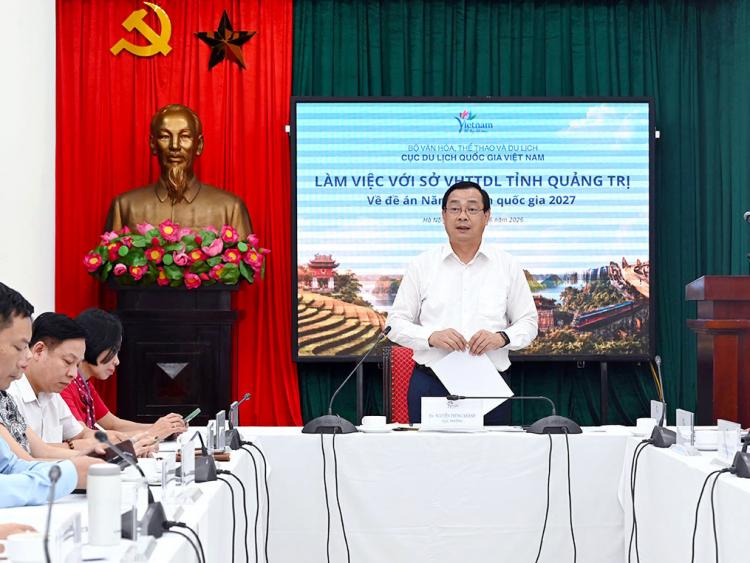 Cục trưởng Nguyễn Trùng Khánh chủ trì làm việc về Đề án Năm Du lịch quốc gia - Quảng Trị 2027