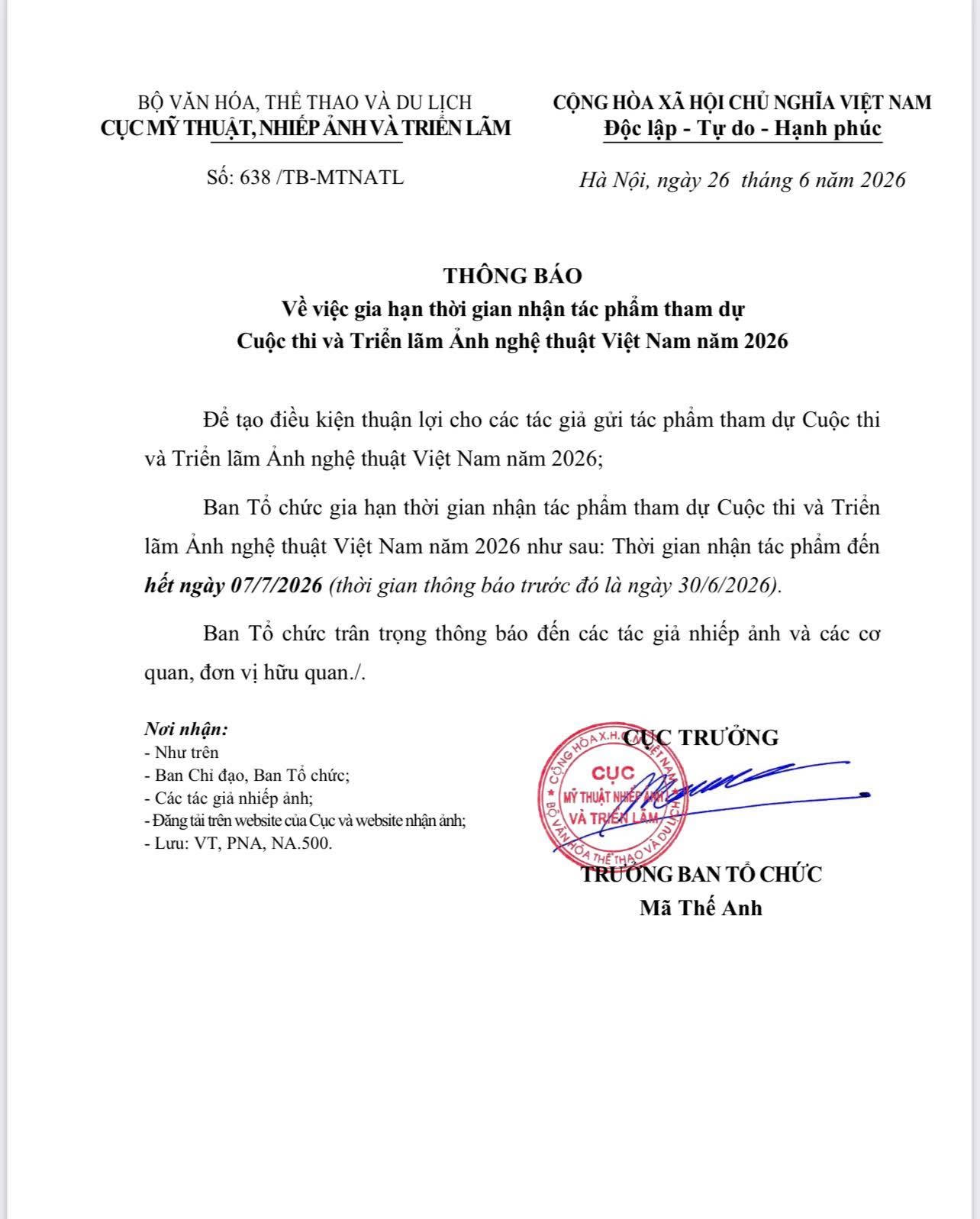 Gia hạn thời gian nhận tác phẩm tham dự Cuộc thi và Triển lãm Ảnh nghệ thuật Việt Nam  - 1