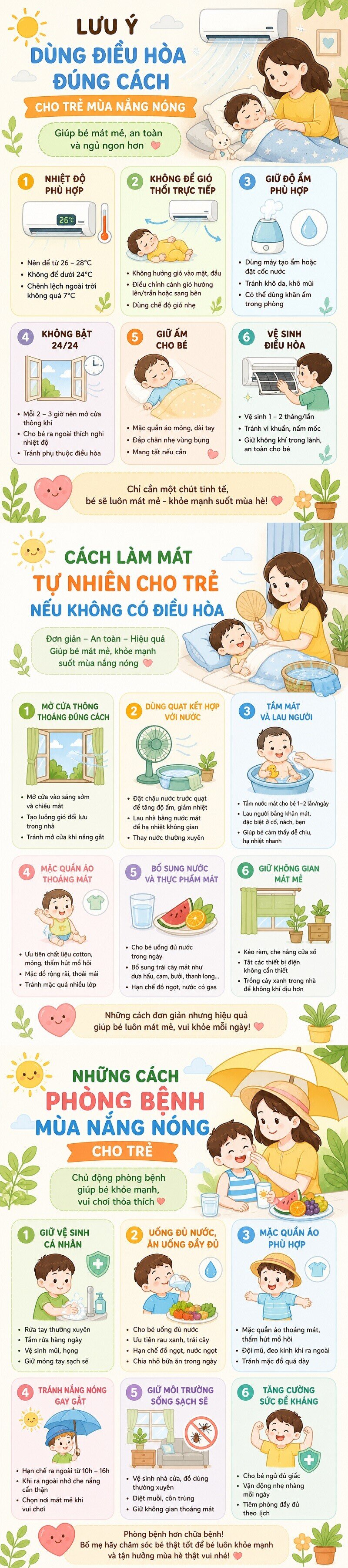 Infographic: Giữ cho con mát mà không ốm mùa nắng nóng với nhiệt độ điều hòa “chuẩn” này - 1