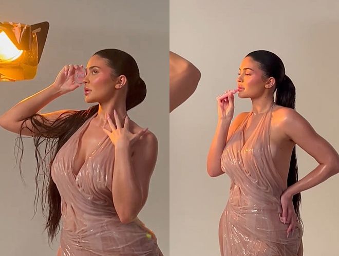 Kylie Jenner khoe dáng với đầm ôm trong quảng cáo mỹ phẩm - 2