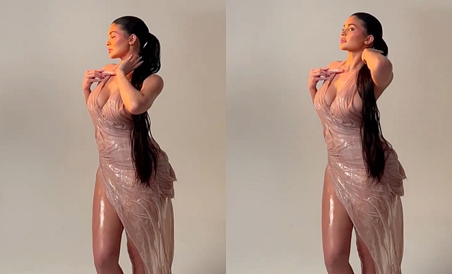 Kylie Jenner khoe dáng với đầm ôm trong quảng cáo mỹ phẩm - 1