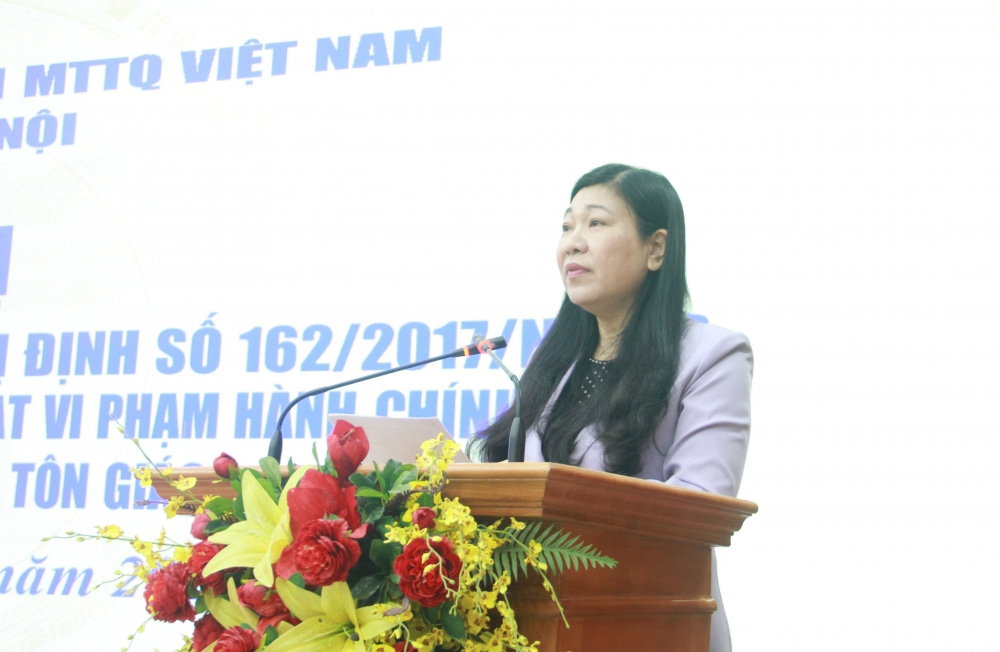 Hà Nội tổ chức hội nghị góp ý Dự thảo thay thế Nghị định số 162/2017/NĐ-CP và Dự thảo Nghị định quy định xử phạt vi phạm hành chính trong lĩnh vực tín ngưỡng, tôn giáo - 4