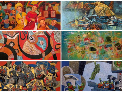  - Một số tác phẩm trưng bày tại Triển lãm Mỹ thuật khu vực IV - Bắc miền Trung năm 2022 tại tỉnh Quảng Trị