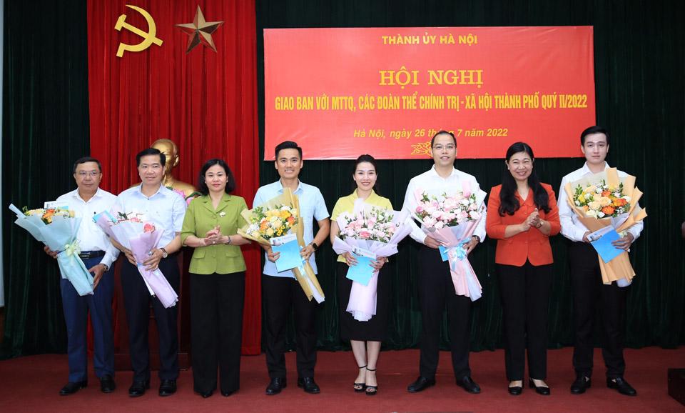 Thành uỷ Hà Nội tổ chức Hội nghị giao ban với Ủy ban MTTQ Việt Nam TP và các đoàn thể chính trị - xã hội TP quý II năm 2022 - 2