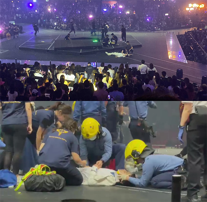 Sự cố kinh hoàng: Màn hình LED khổng lồ đổ sụp, 2 vũ công bị thương nặng - 2
