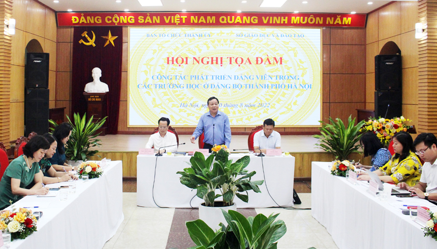 Hội nghị tọa đàm công tác phát triển đảng viên trong các trường học ở Đảng bộ thành phố Hà Nội - 3
