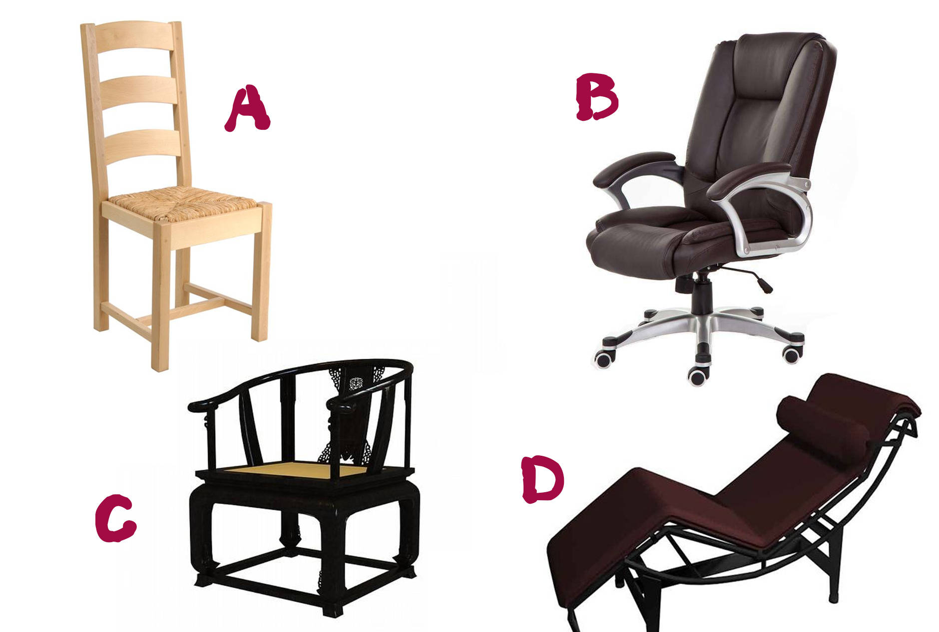 Trắc nghiệm tâm lý: Khi bước vào một căn phòng xa lạ, bạn sẽ ngồi trên chiếc ghế nào? - 1