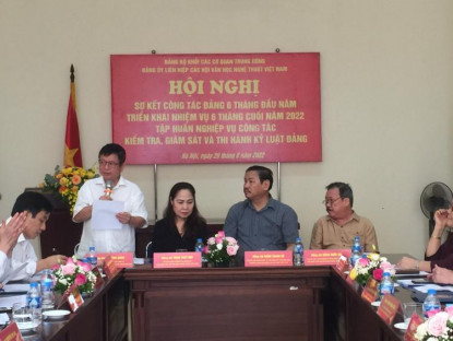Tin liên hiệp VHNT - Đảng ủy Liên hiệp các Hội Văn học nghệ thuật Việt Nam: Hội nghị sơ kết công tác Đảng 6 tháng đầu năm và tập huấn nghiệp vụ công tác Đảng 2022