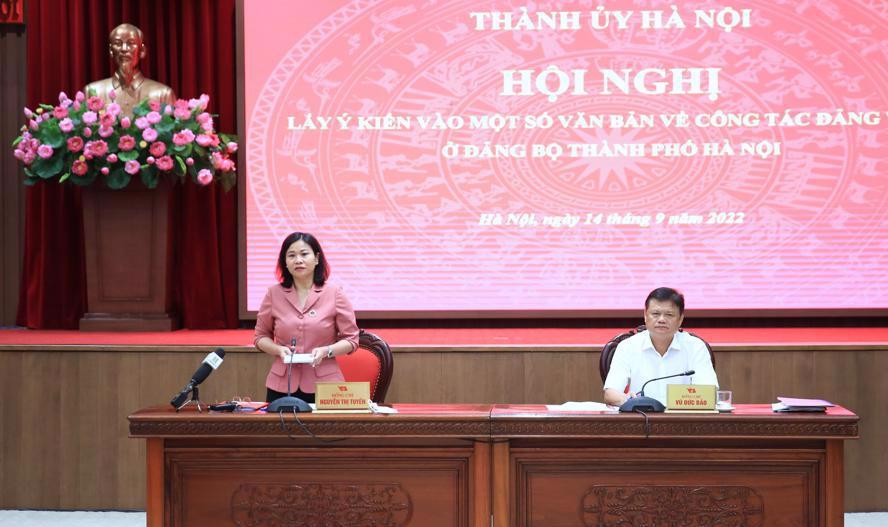 Hà Nội tổ chức lấy ý kiến vào một số văn bản về công tác đảng viên ở Đảng bộ thành phố - 4