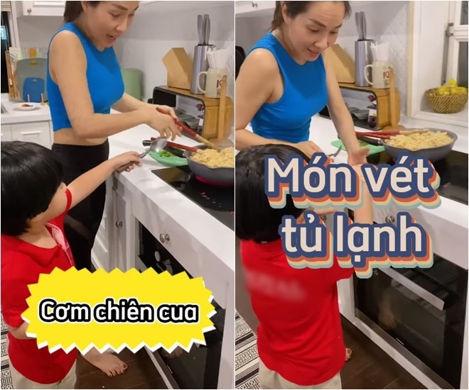 Vợ Hoàng Bách làm món vét tủ lạnh ngon ngất ngây, lúc nấu mẹ chồng phán: "Con cô thì cô chăm, con tôi thì tôi chăm" - 1