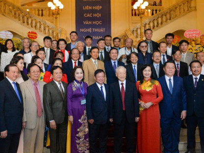 Tin liên hiệp VHNT - (Ảnh) Lễ kỷ niệm 75 năm thành lập Liên hiệp các Hội Văn học nghệ thuật Việt Nam