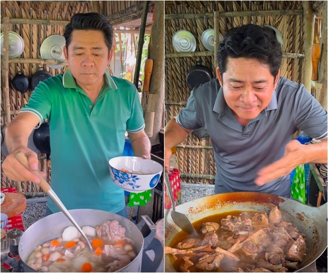 Tài tử Huỳnh Anh Tuấn nấu ăn trong chòi lá tại nhà vườn 6.000m2, có món bình dị, món đẹp như nhà hàng - 4