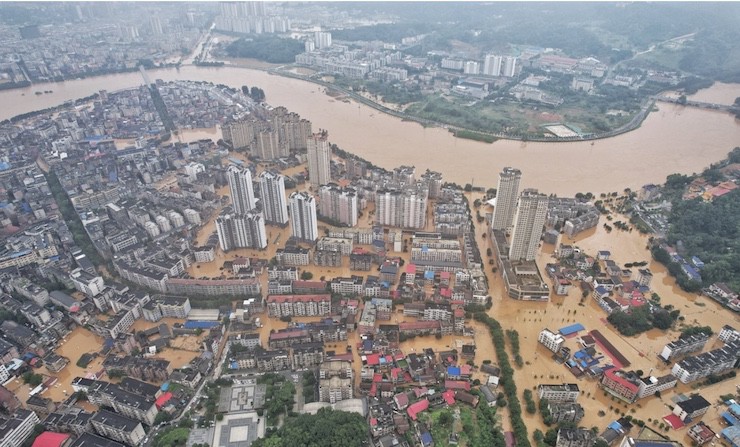 Trung Quốc: Mực nước ở nhánh sông Dương Tử dâng cao nhất 70 năm, gây ngập lụt nặng - 1