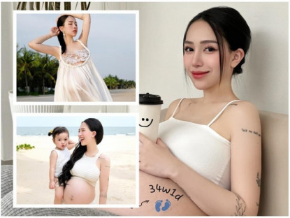 Gia đình - Joyce Phạm xứng danh mẹ bầu chăm khoe ảnh nhất MXH, mang thai lần 3 được khen đẹp nức nở