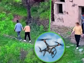 Dùng UAV, chồng phát hiện vợ ngoại tình trên núi